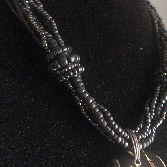 Multi-Colored Seed Beads with Pendant - Picture 3 of 4